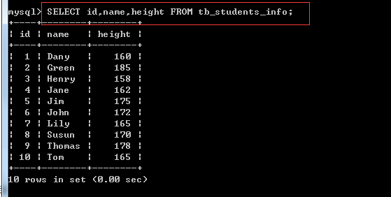 mysql数据库表查询语句怎么写 第2张 mysql数据库表查询语句怎么写 第2张