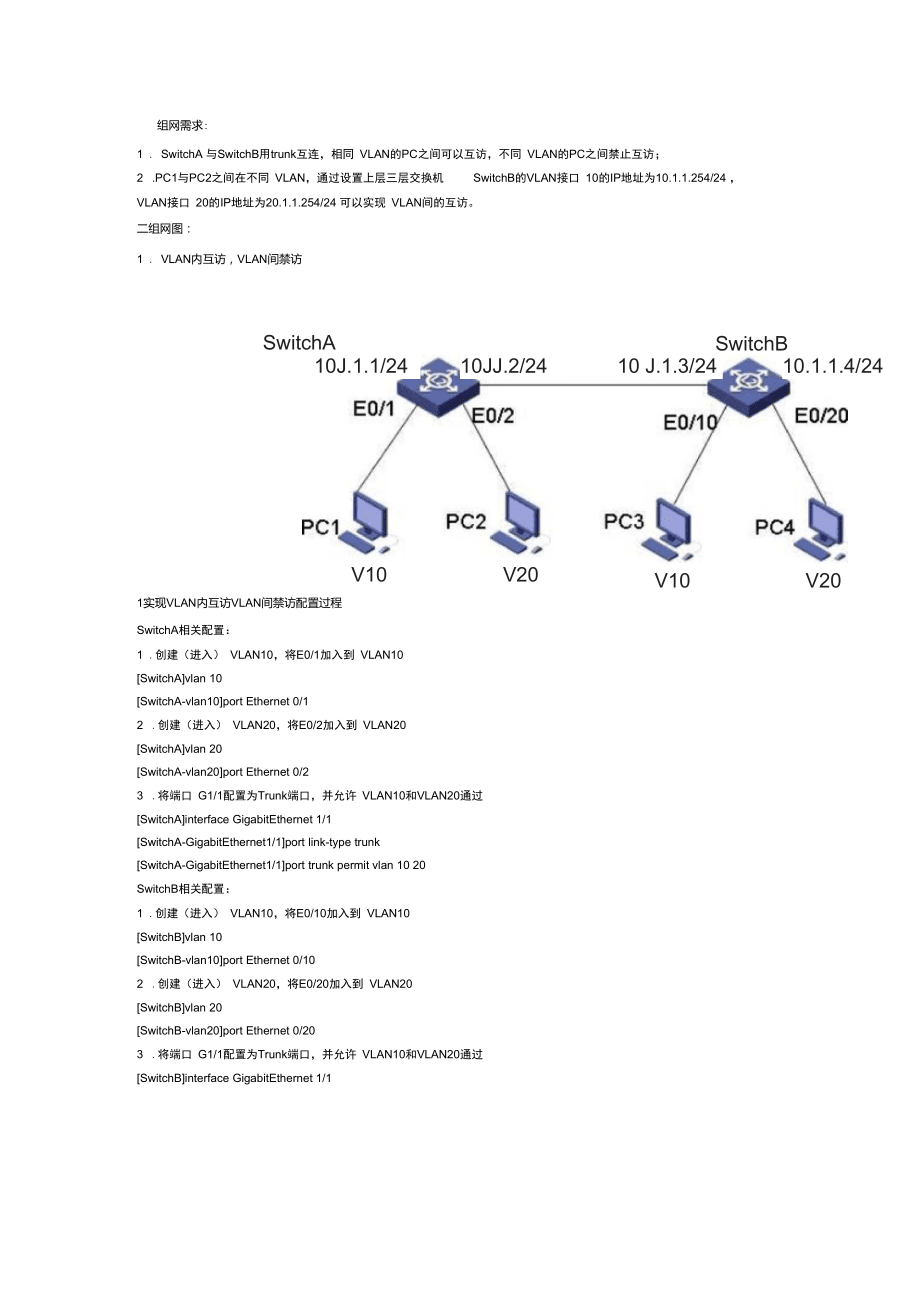 VLAN配置实例详解,VLAN配置命令 第3张 VLAN配置实例详解,VLAN配置命令 第3张