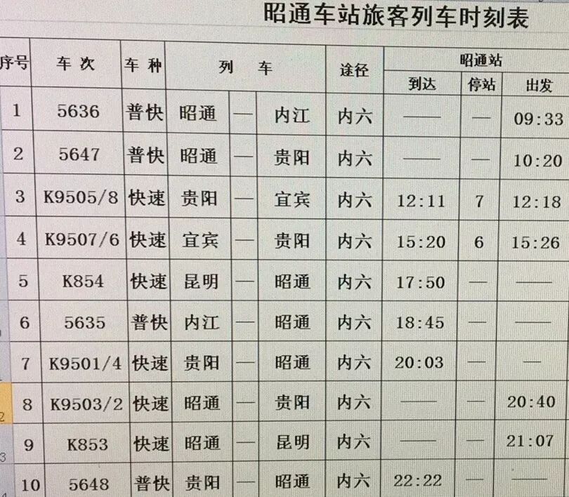 广州到云南昭通联网票怎么买?查询最新时刻表及票价 第3张 广州到云南昭通联网票怎么买?查询最新时刻表及票价 第3张