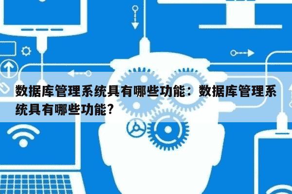 什么是数据库？数据库管理系统有哪些核心功能