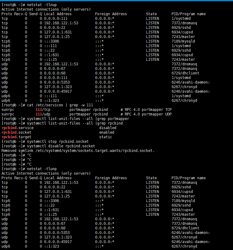 Linux系统如何彻底禁用111端口保障服务器安全？