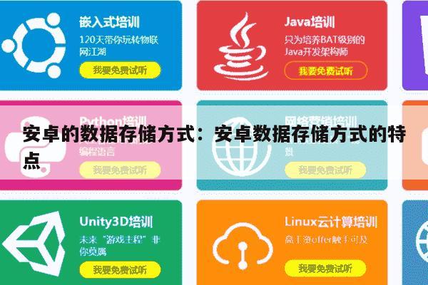 安卓的四种存储方式有什么区别?,如何选择最合适的存储方式? 第1张 安卓的四种存储方式有什么区别?,如何选择最合适的存储方式? 第1张