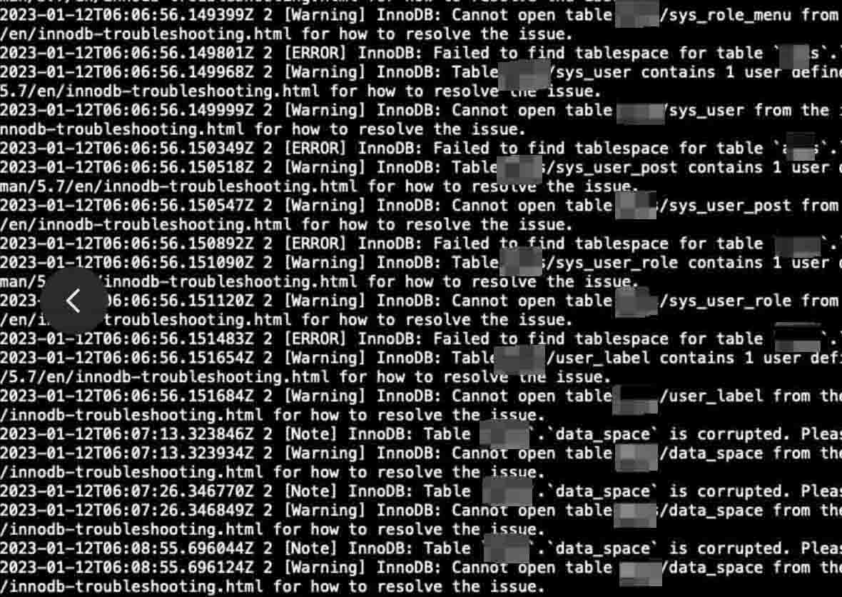 frm文件在mysql中为什么会损坏,怎么恢复 第1张 frm文件在mysql中为什么会损坏,怎么恢复 第1张