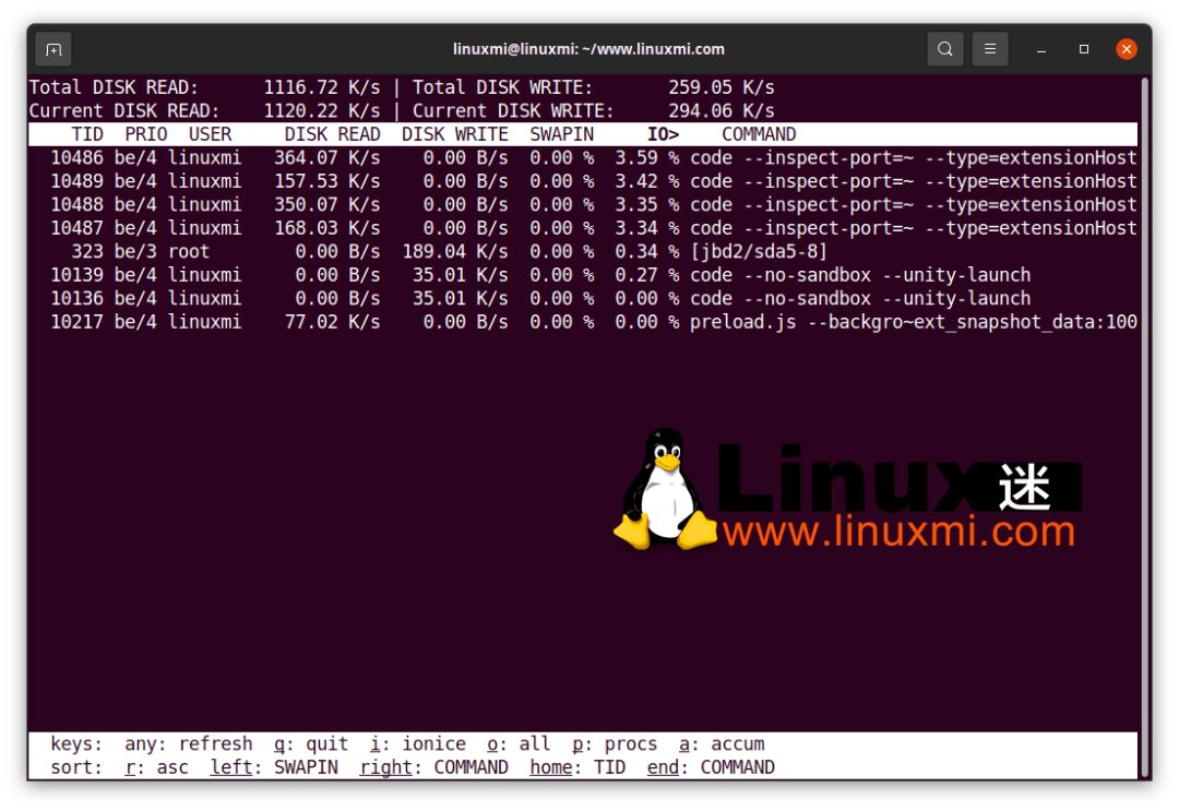 Linux磁盘IO查看方法速查