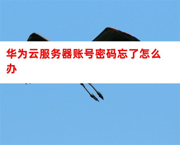 华为云登录账号忘记密码怎么办，怎么找回密码