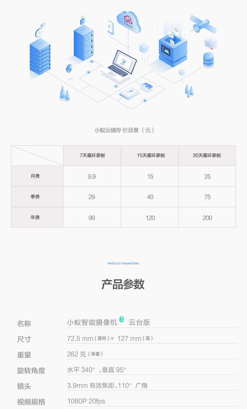 小蚁摄像头云存储怎么收费?小蚁摄像头云存储费用 第2张 小蚁摄像头云存储怎么收费?小蚁摄像头云存储费用 第2张