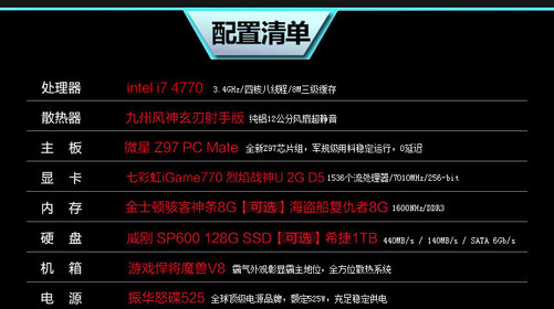 i7主机配置清单 第2张 i7主机配置清单 第2张