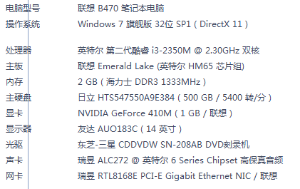 联想b470配置参数具体是什么?,联想b470配置参数怎么查询 第3张 联想b470配置参数具体是什么?,联想b470配置参数怎么查询 第3张