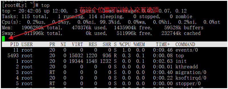 linux如何用top命令查看进程？