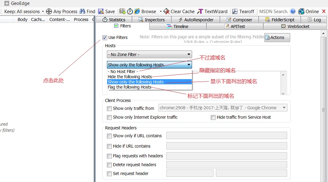fiddler如何精确过滤指定域名,实现高效网络监控? 第1张 fiddler如何精确过滤指定域名,实现高效网络监控? 第1张