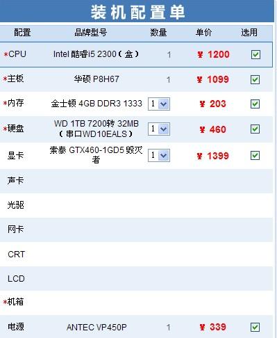 主流组装机配置多少钱？主流组装机配置推荐2024