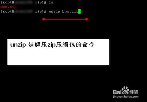 如何解压缩zip文件 linux