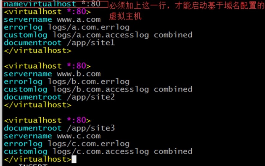 httpd配置域名