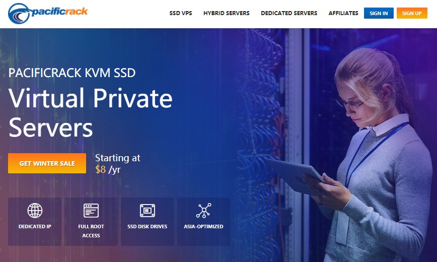 pacificrack:7月美国便宜VPS,$19.99/年,2G内存/1核/50gSSD/1T流量,支持Windows 7、10、Server 2003\2008\2012\2016\2019