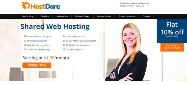 hostdare:8.5折优惠,美国cn2 gia系列VPS,低至$30/年,512M内存/1核/10gNVMe/250g流量