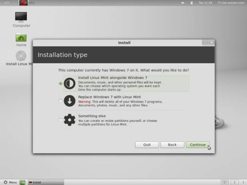 如何安装双系统win7和linux
