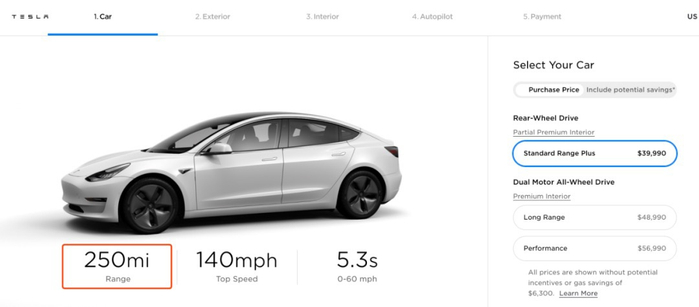特斯拉model3配置参数如何,续航里程真实多少?