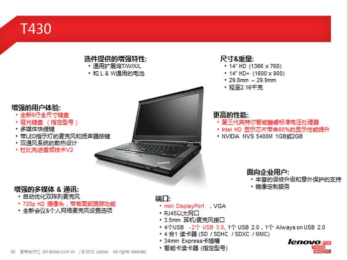ThinkPad T430配置参数怎么样,性能到底好不好? 第1张 ThinkPad T430配置参数怎么样,性能到底好不好? 第1张