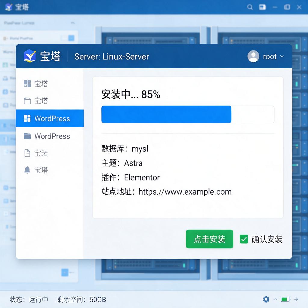 宝塔面板安装WordPress