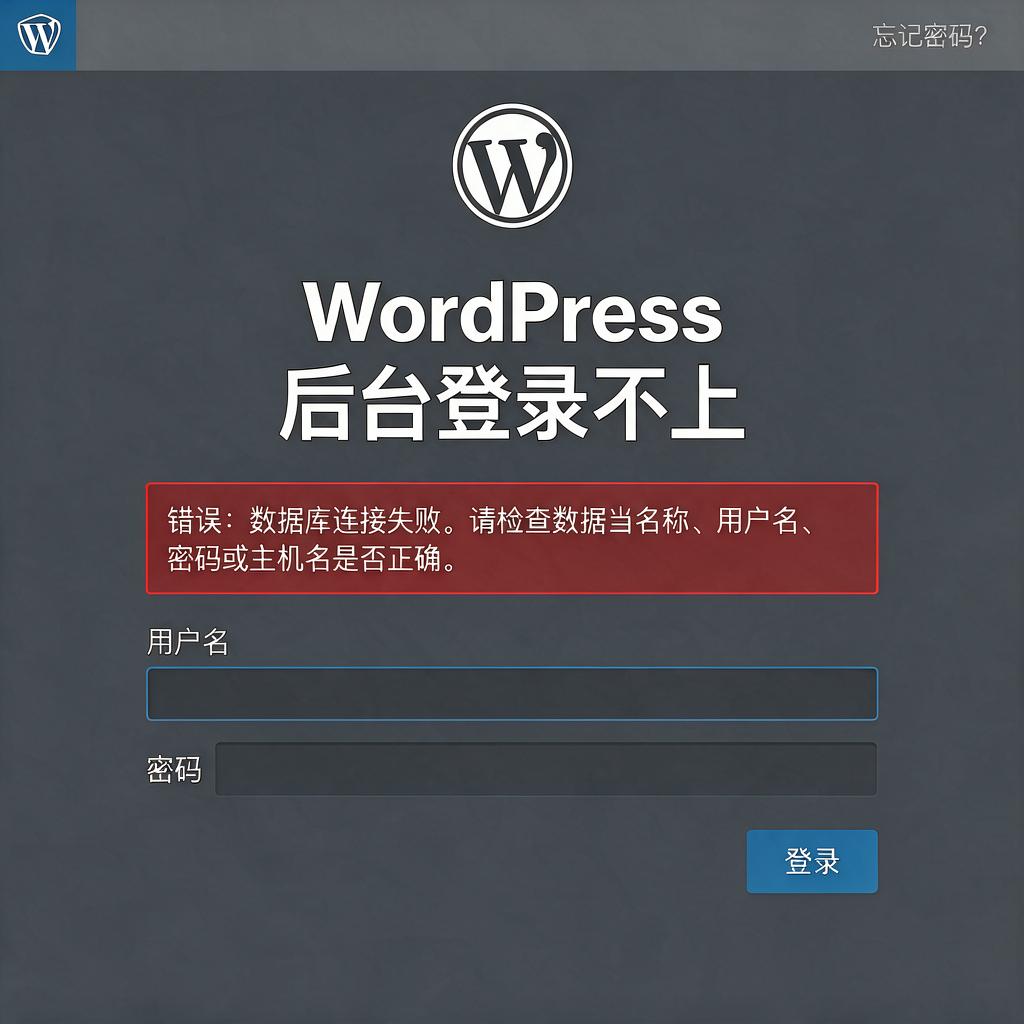 WordPress后台登录不上解决