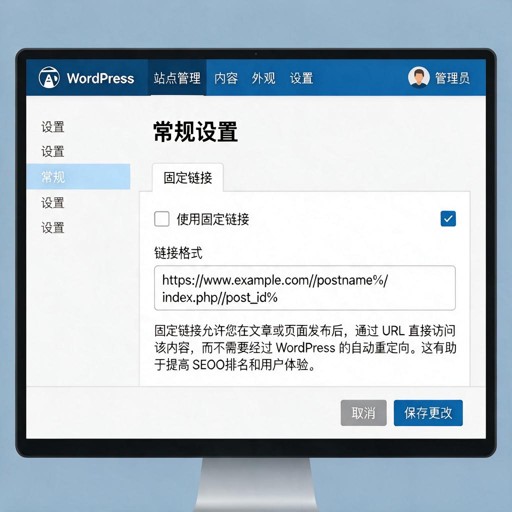 WordPress固定链接设置方法