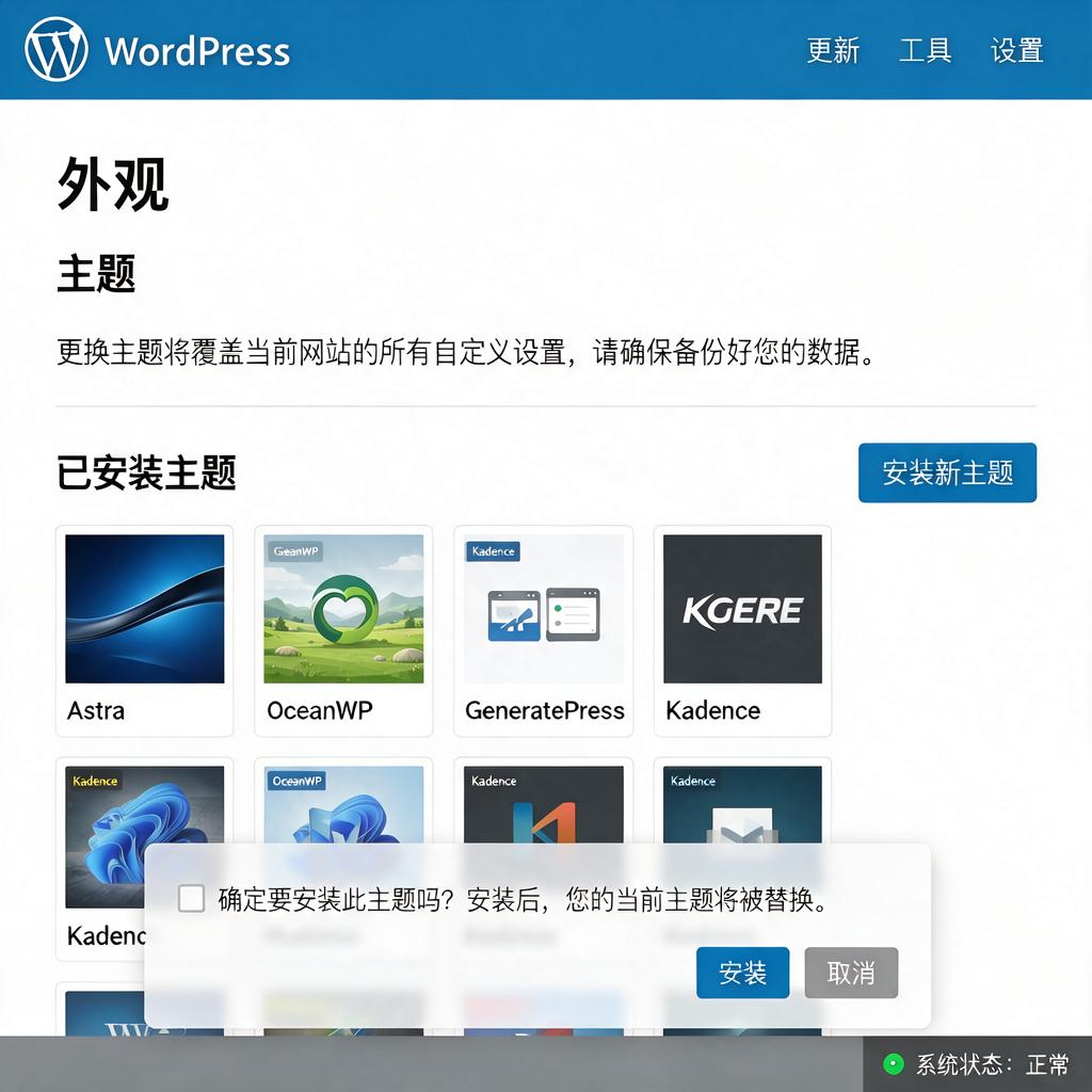 WordPress主题更换教程
