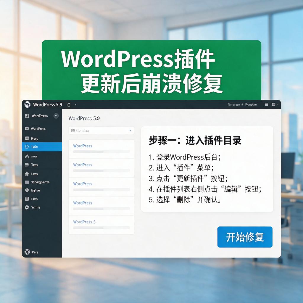 WordPress插件更新后崩溃修复 第1张 WordPress插件更新后崩溃修复 第1张