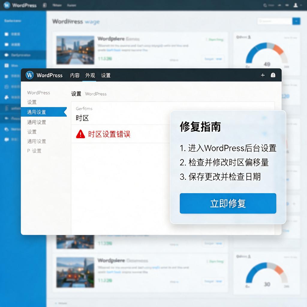 WordPress时区设置错误修复 第1张 WordPress时区设置错误修复 第1张