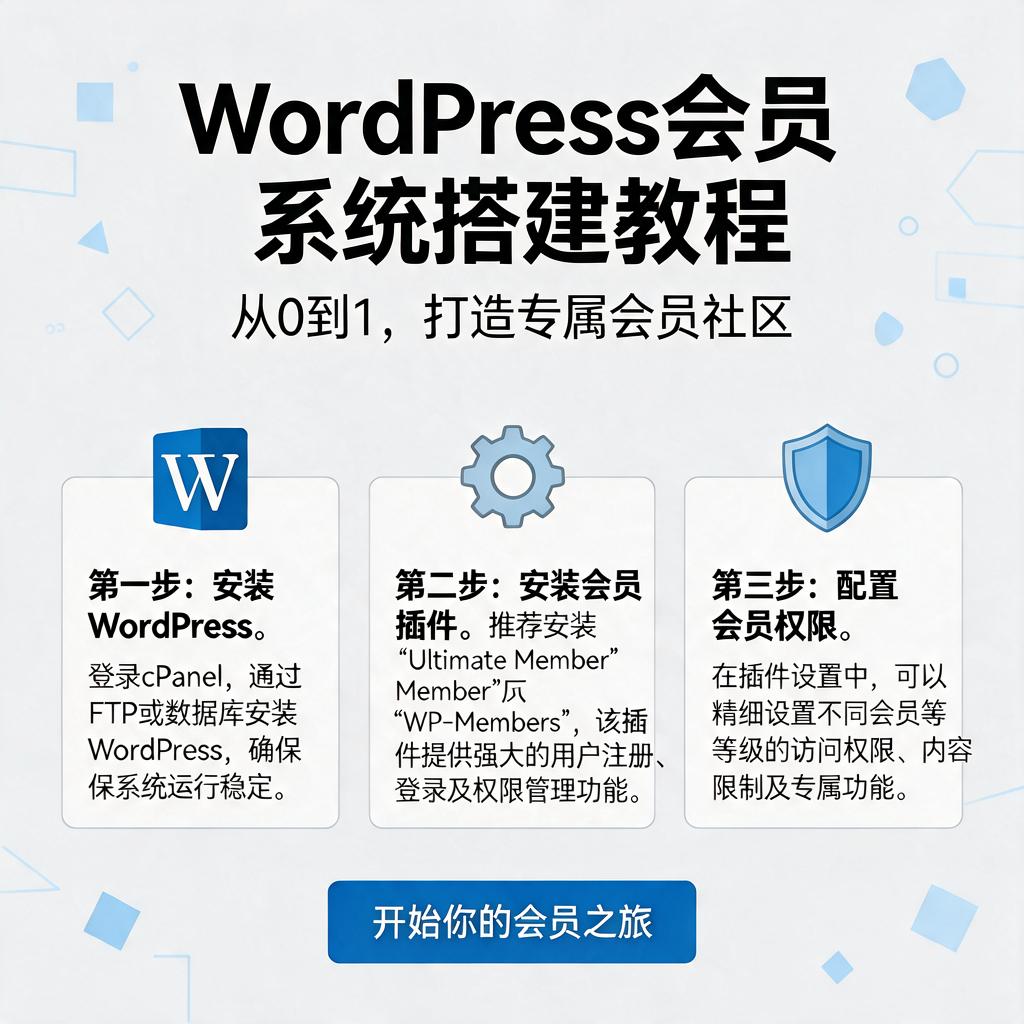 WordPress会员系统搭建教程