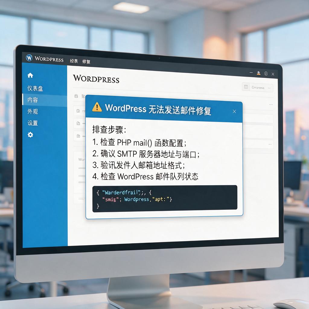 WordPress无法发送邮件修复