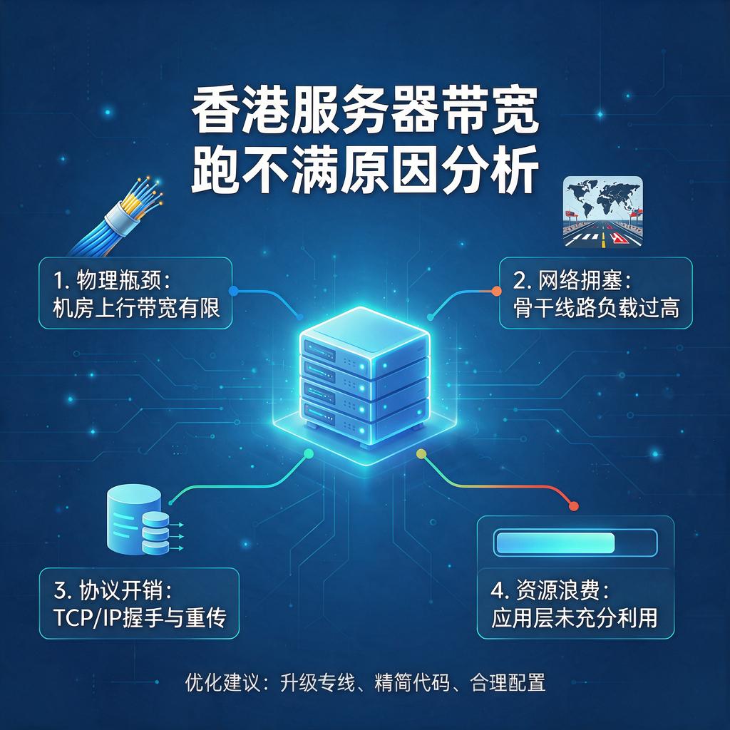 香港服务器带宽跑不满原因
