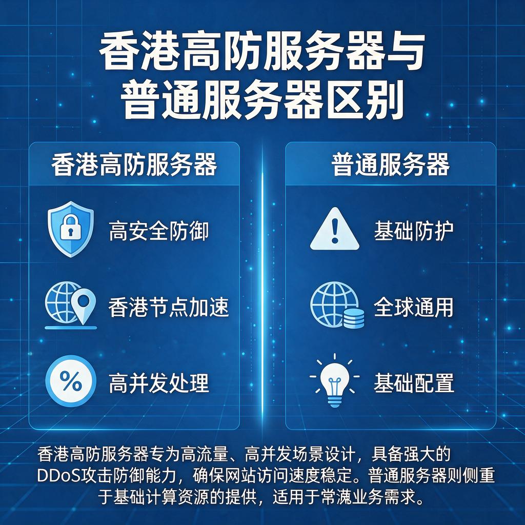 香港高防和普通服务器区别 香港高防和普通服务器区别