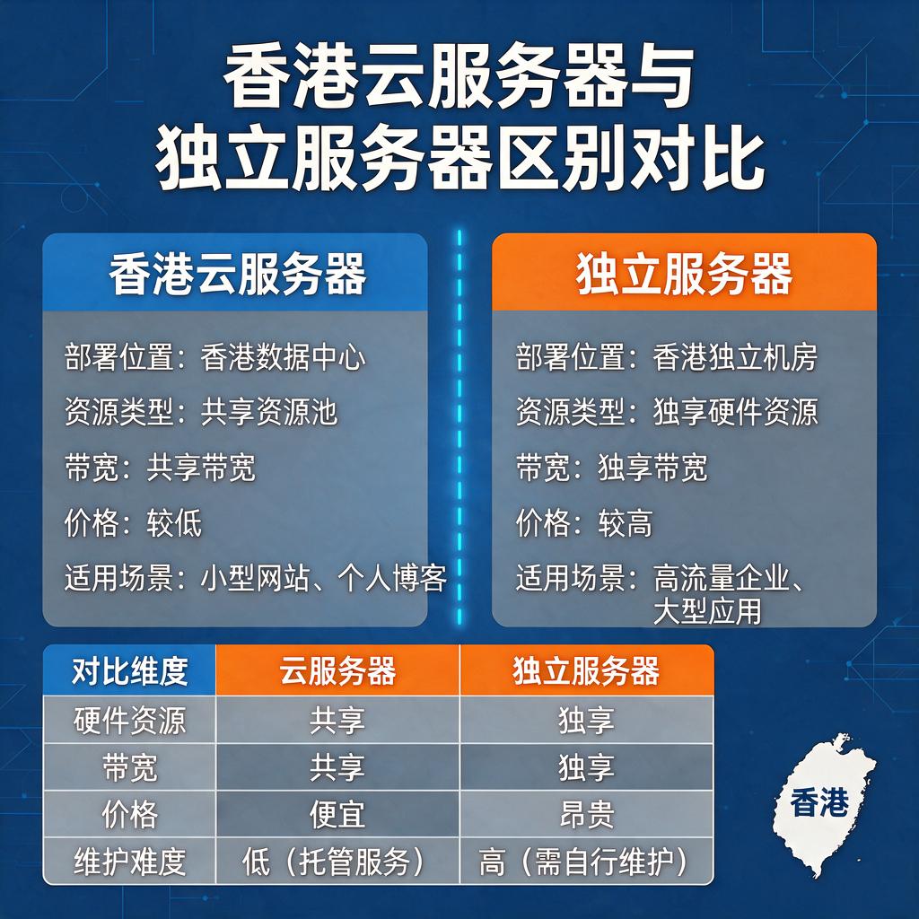 香港云服务器和独立服务器区别