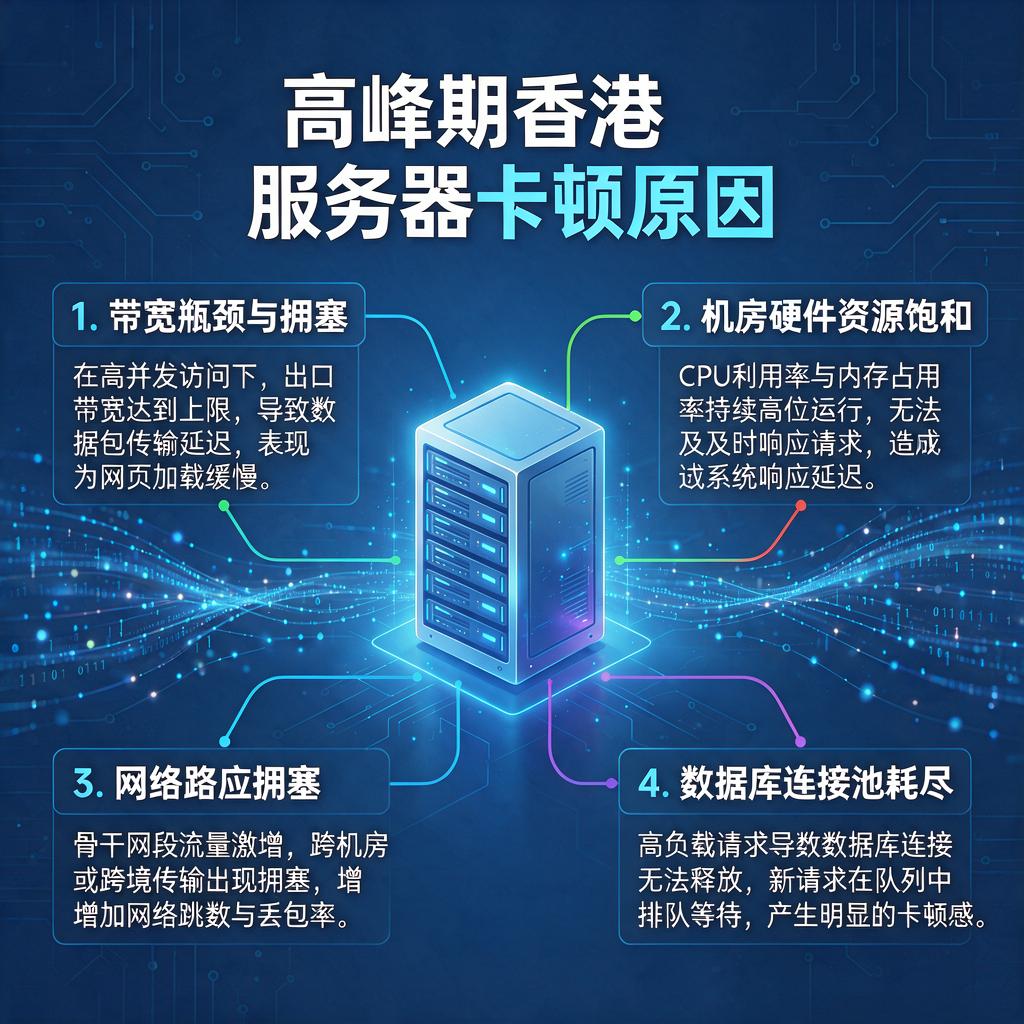 高峰期香港服务器卡顿原因