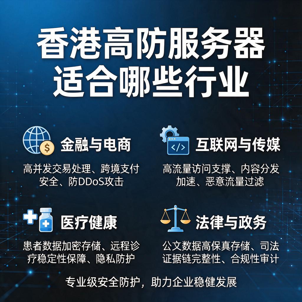 香港高防服务器适合哪些行业