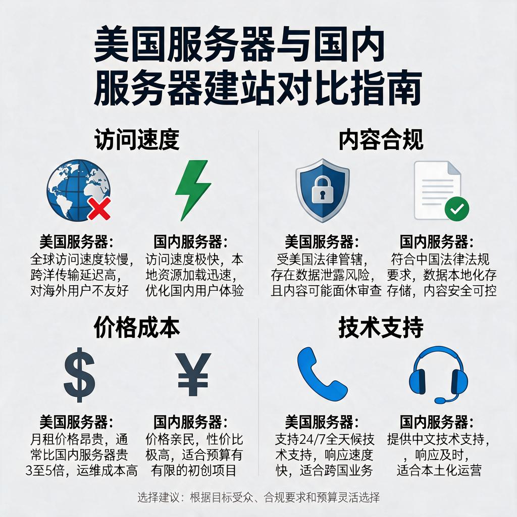 美国服务器和国内服务器做站区别
