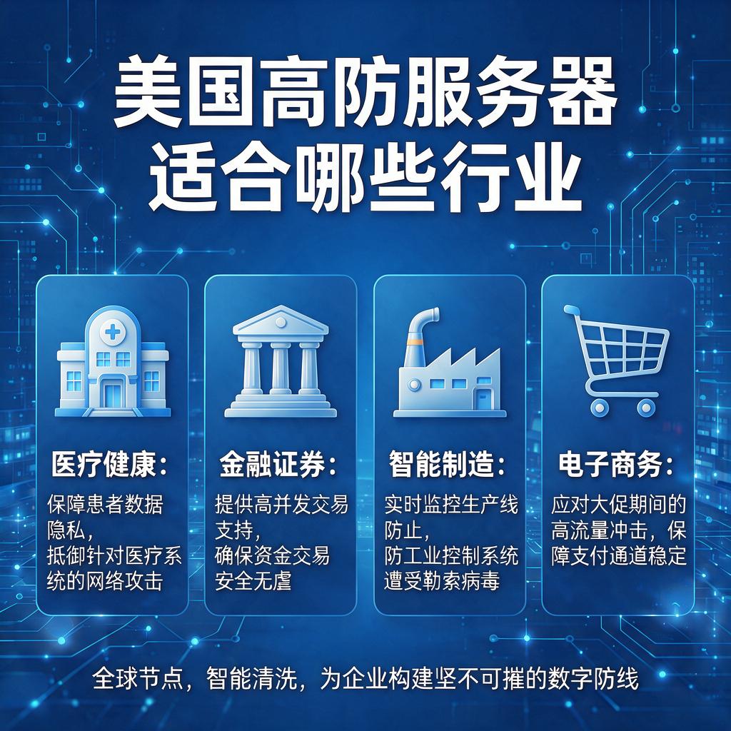 美国高防服务器适合哪些行业 美国高防服务器适合哪些行业