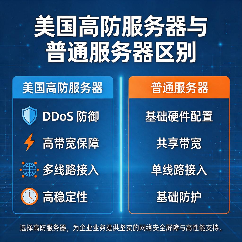美国高防和普通服务器区别
