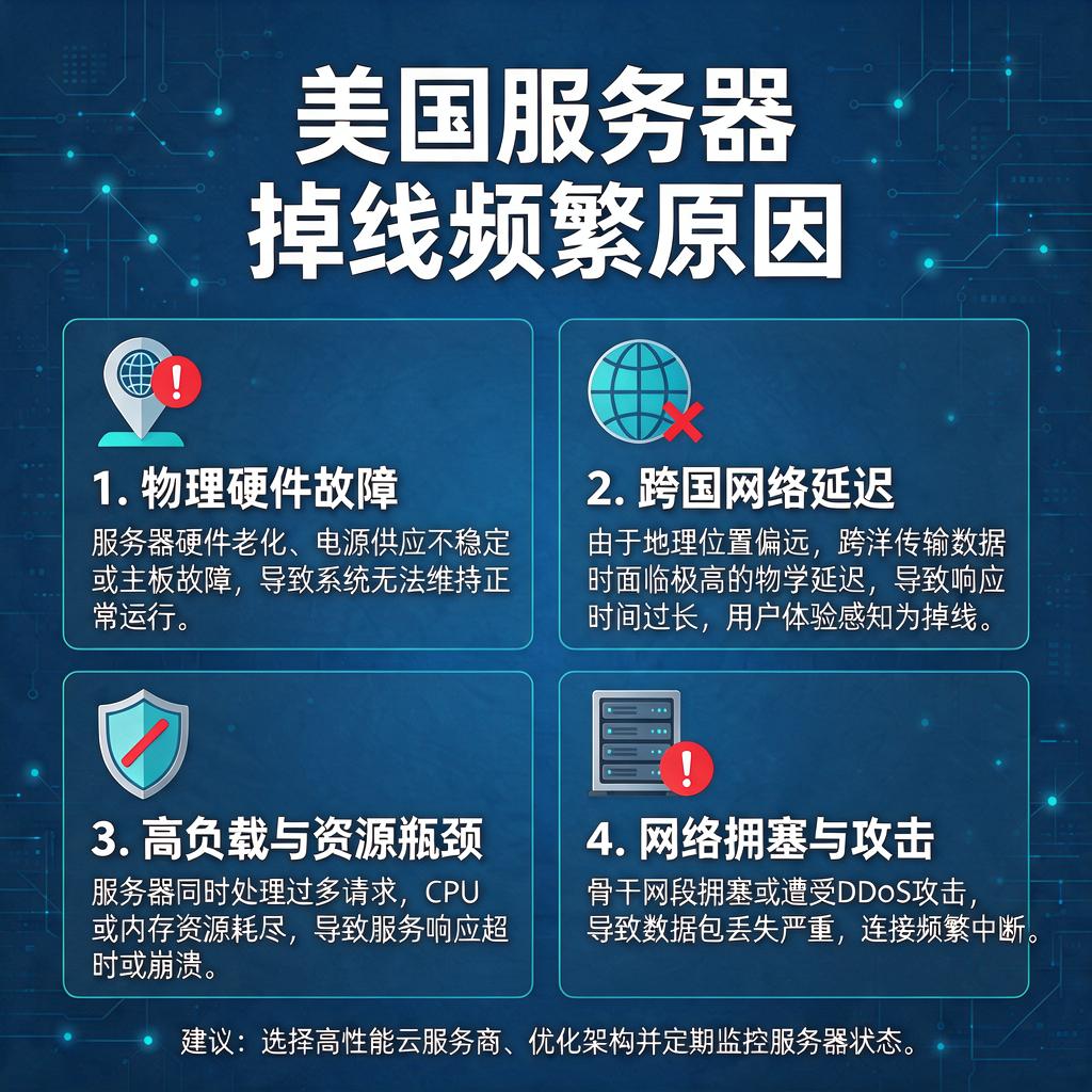 美国服务器掉线频繁原因 美国服务器掉线频繁原因