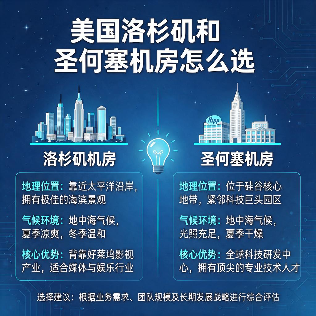 美国洛杉矶和圣何塞机房怎么选