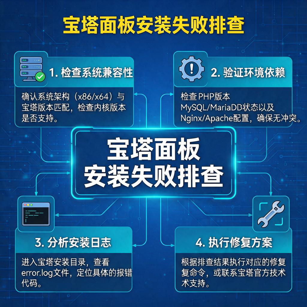 宝塔面板安装失败排查