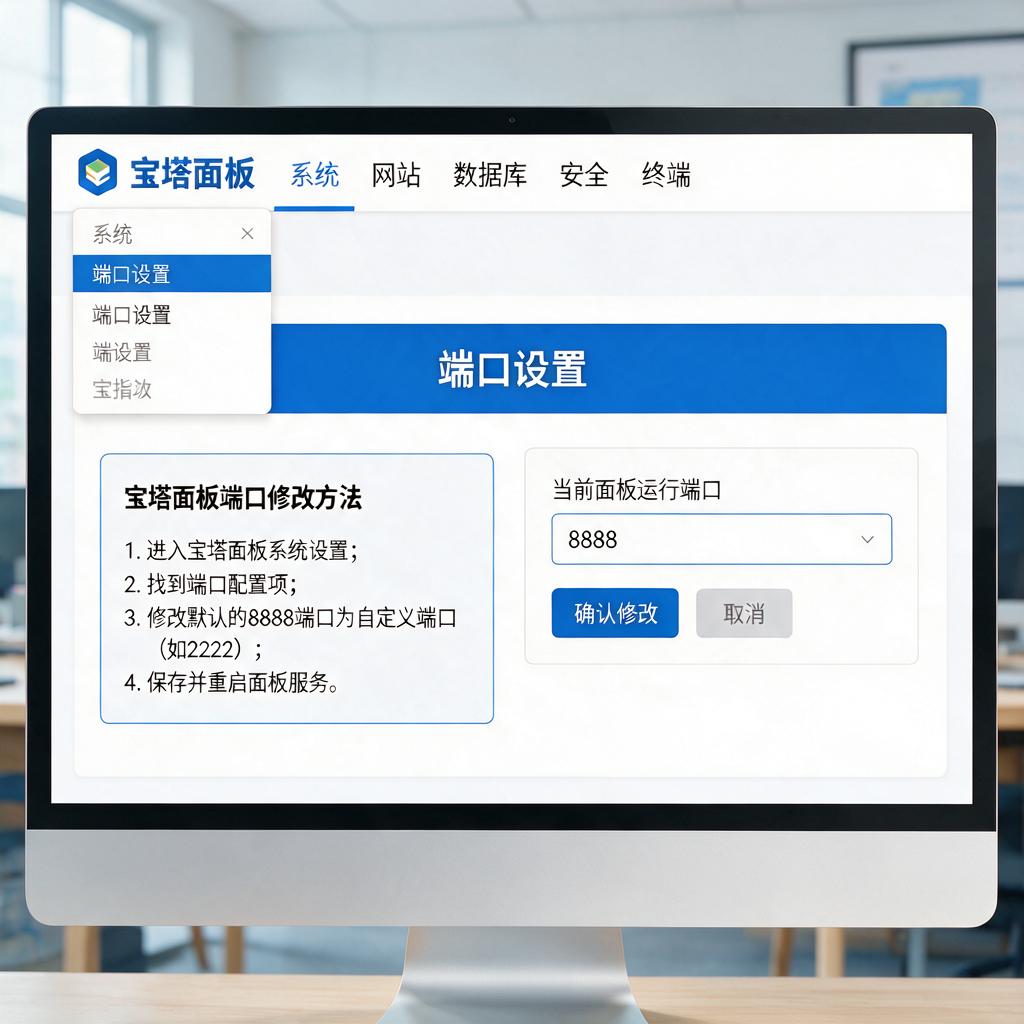宝塔面板端口修改方法
