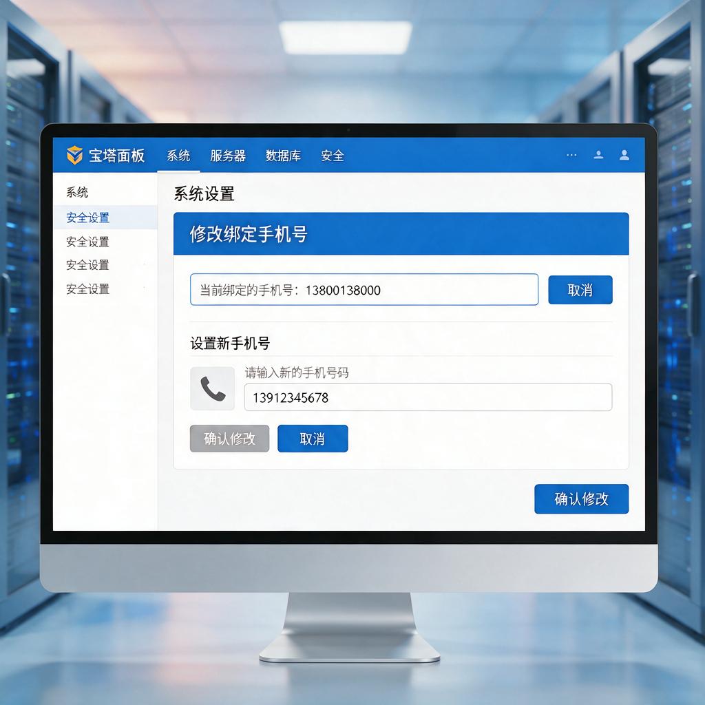 宝塔面板更换绑定手机号