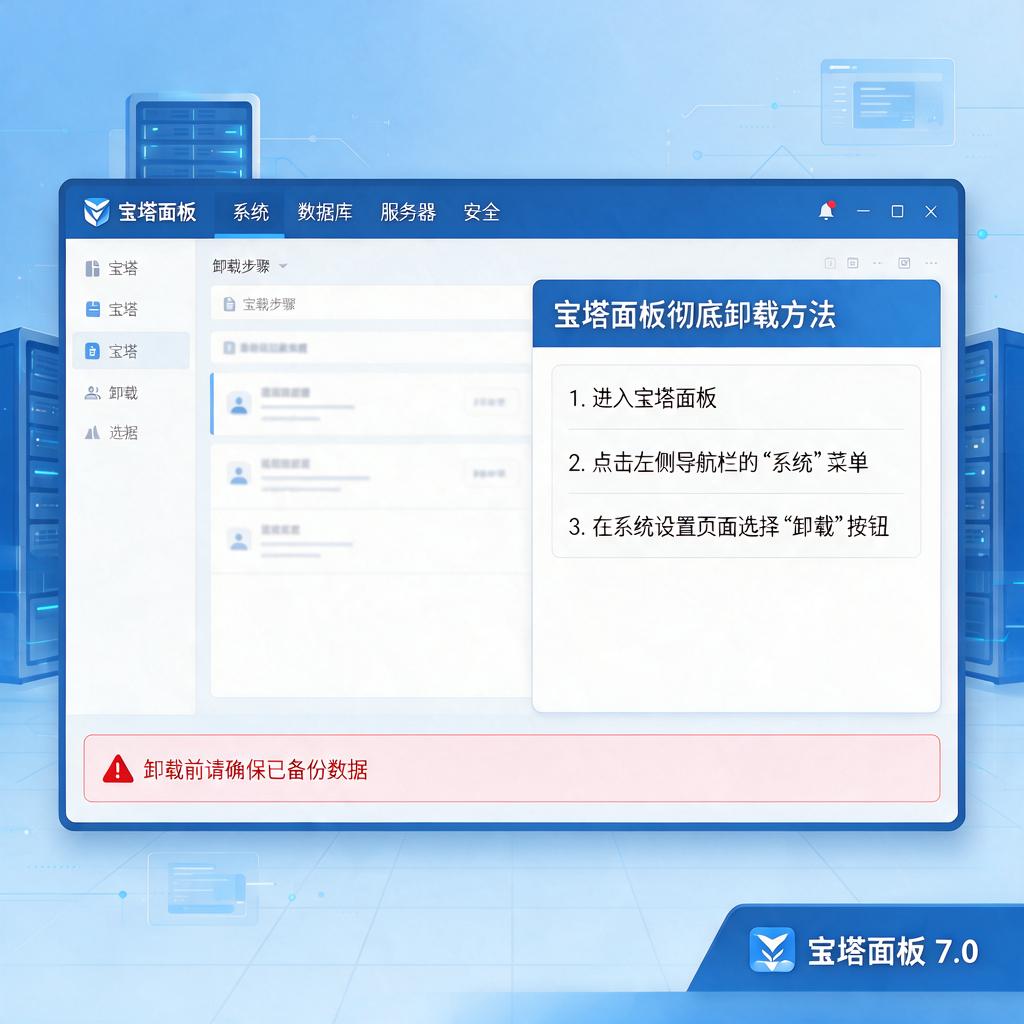 宝塔面板彻底卸载方法