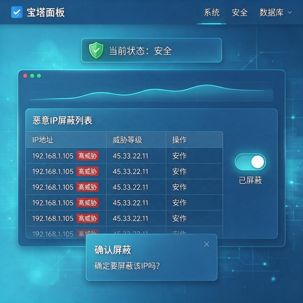 宝塔面板屏蔽恶意IP