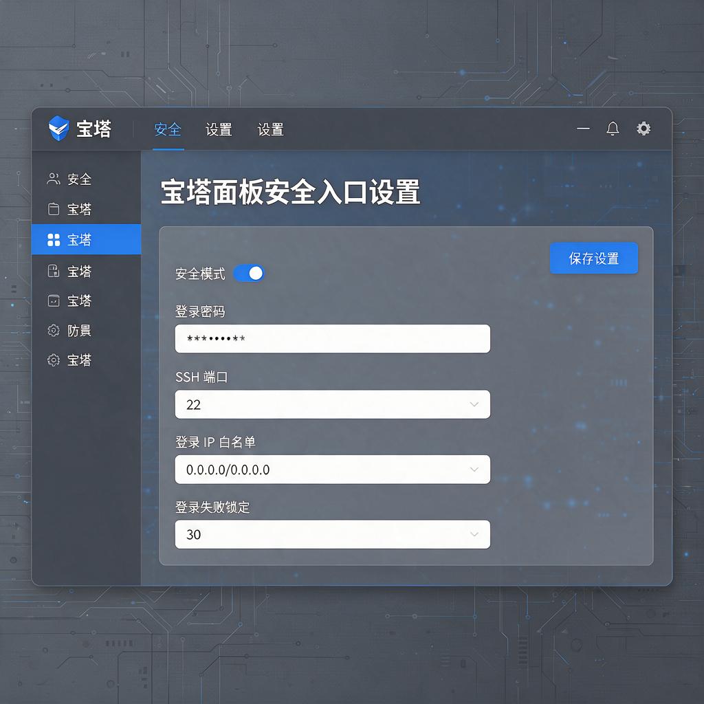 宝塔面板安全入口设置