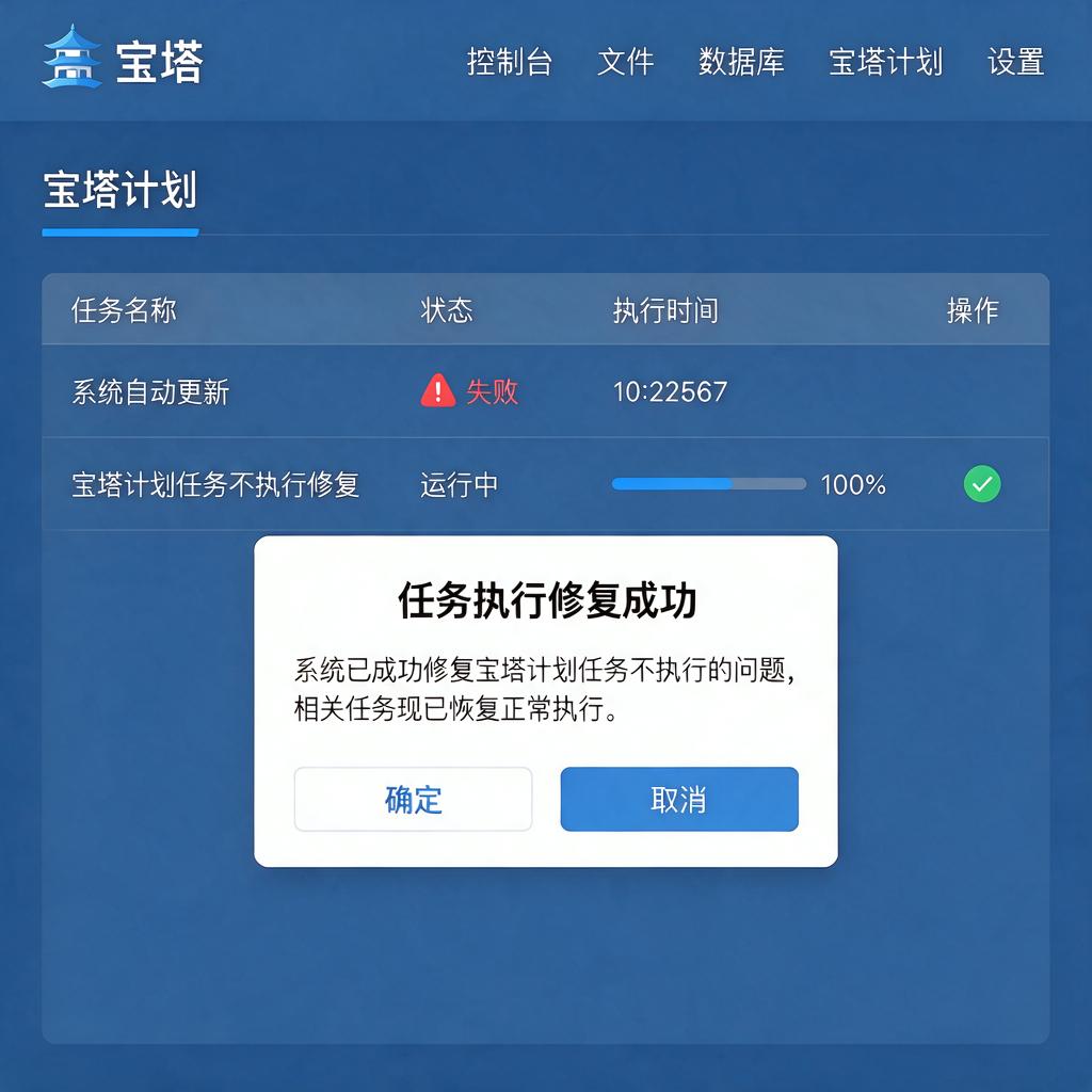 宝塔计划任务不执行修复
