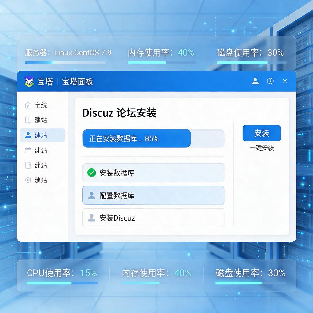 宝塔面板搭建Discuz论坛