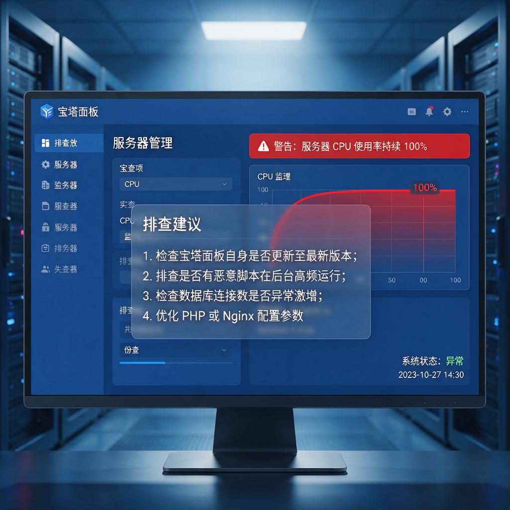 宝塔面板CPU跑满排查