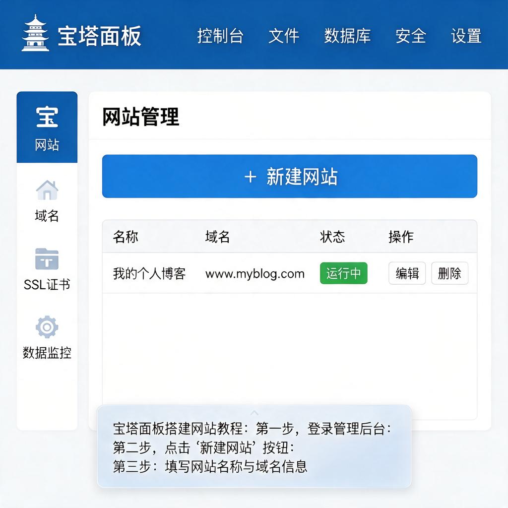 宝塔面板搭建网站教程